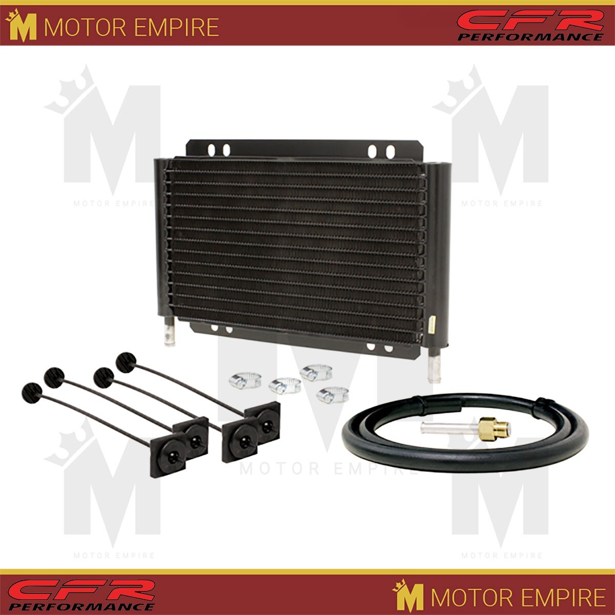 Universal Transmission Oil Cooler 11″ X 5.75″ Fits Chevy Ford Black Finish