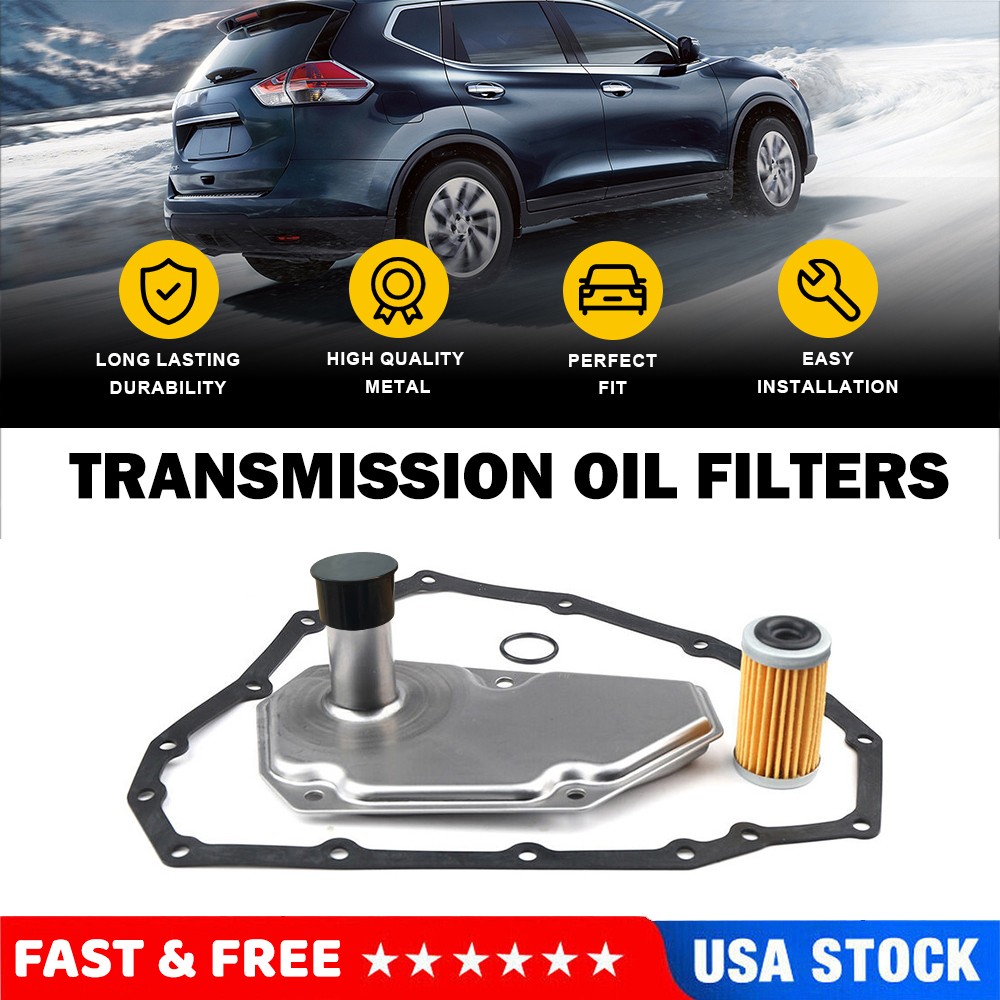 3Pcs Transmission Oil Filters W/Pan Gasket For 2012-2019 NISSAN SENTRA VERSA USA