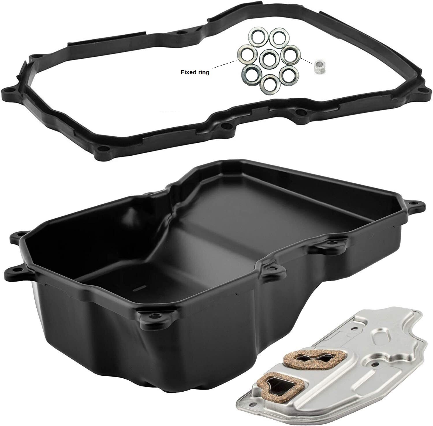 New Transmission Oil Pan W/ Filter & Gasket & Fixed ring For VW 09G321361A