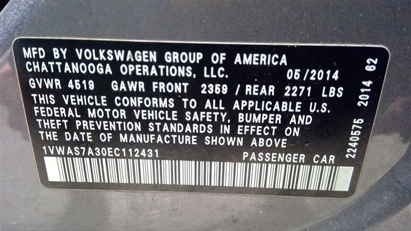 2014-2019 VW Volkswagen Beetle Automatic Transmission 1.8L 2.0L 6 Speed