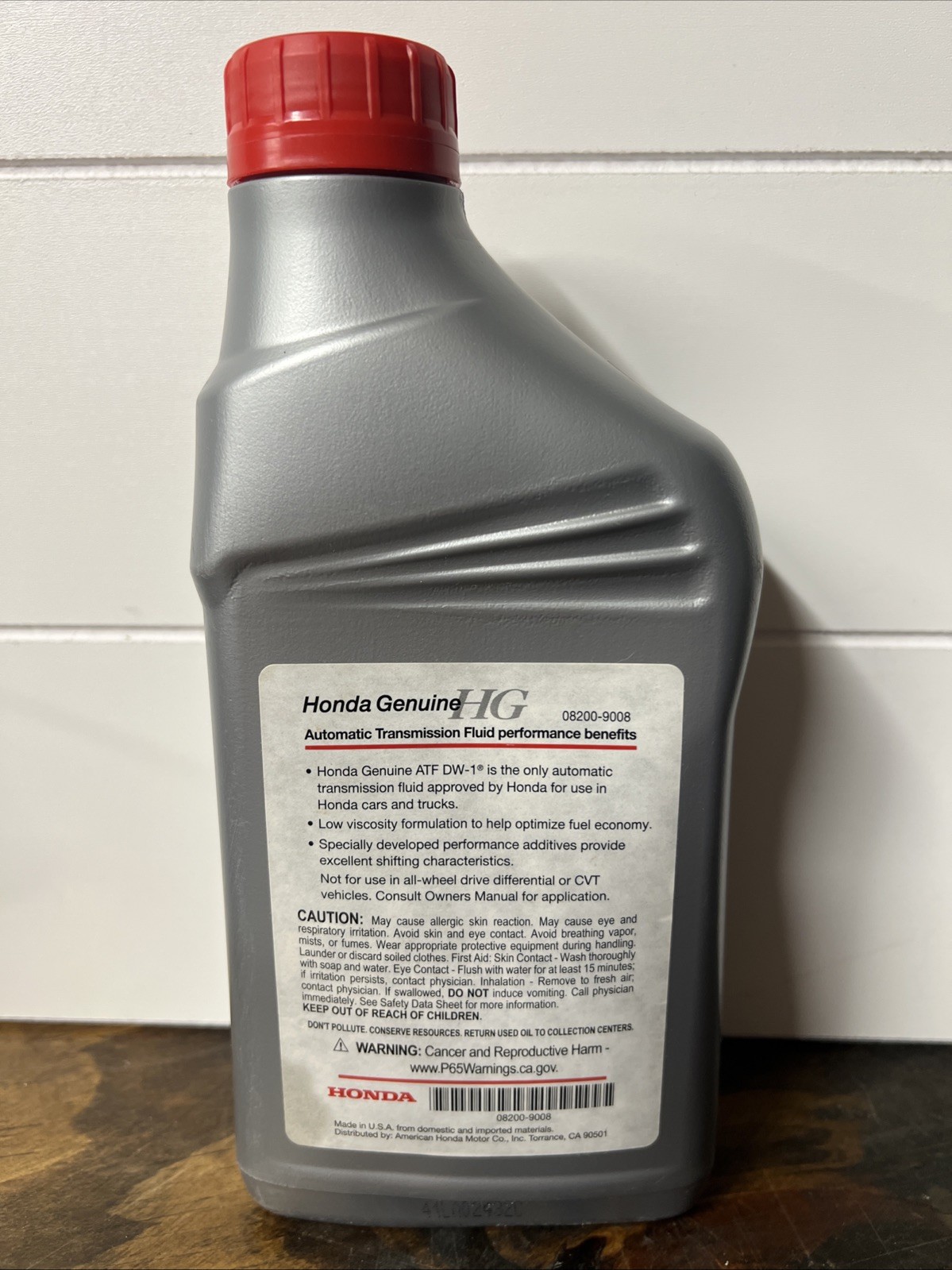 3-QTS ATF DW-1 Genuine OEM Honda Acura Automatic Transmission Fluid 08200-9008