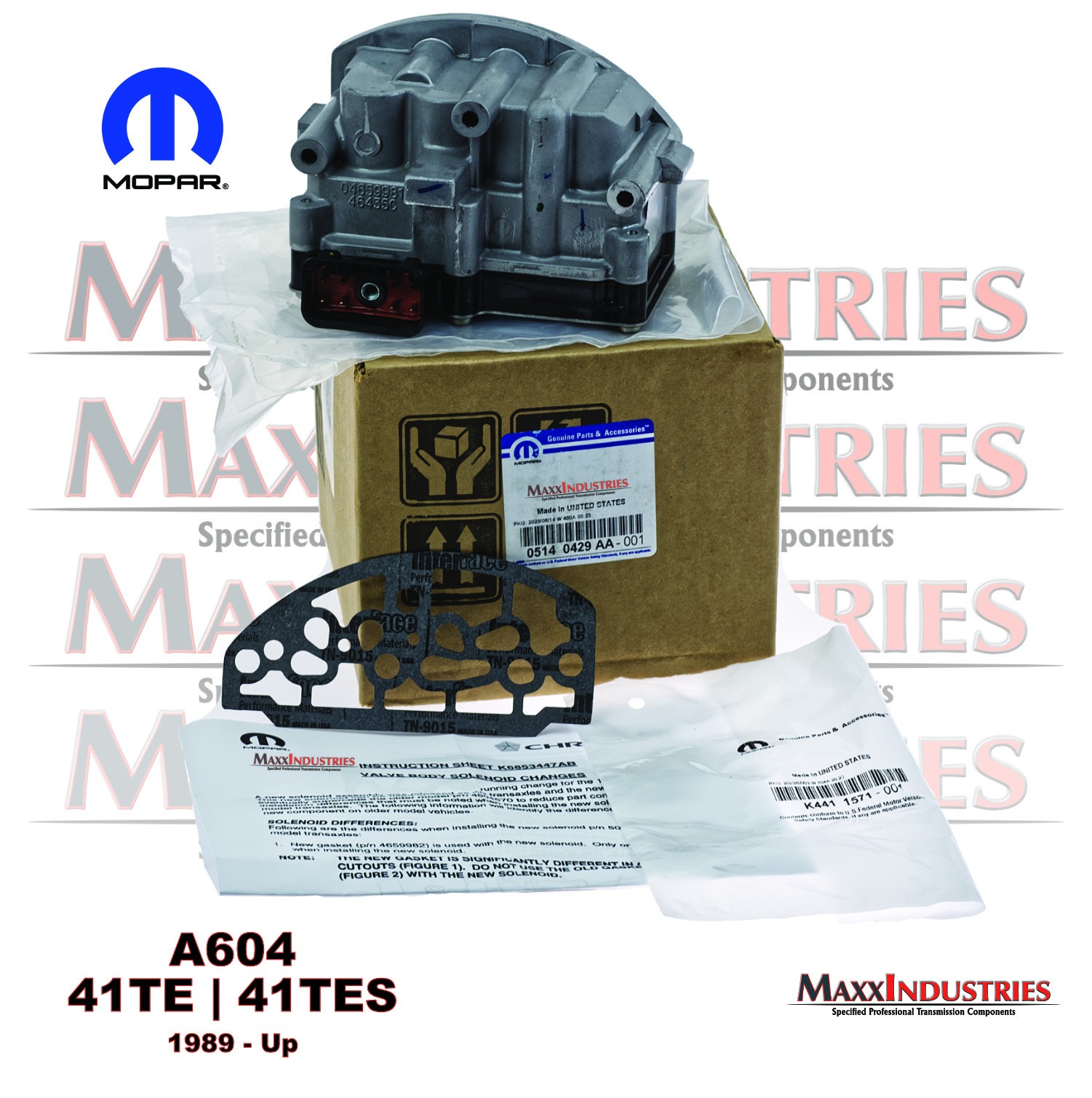 A604 41TE Shift Solenoid Block OEM with Filter Kit & Input Output Speed Sensors