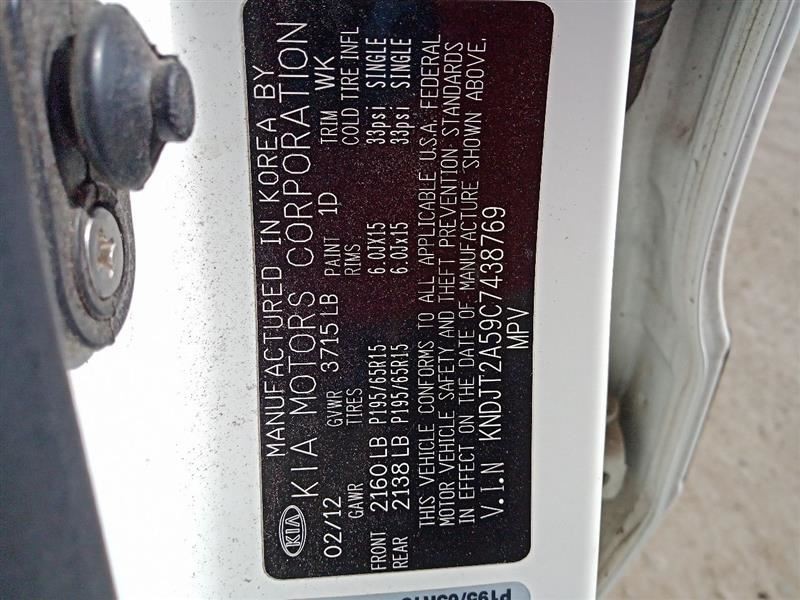 FWD Automatic Transmission from 2012 Kia Soul 1.6L 7748178