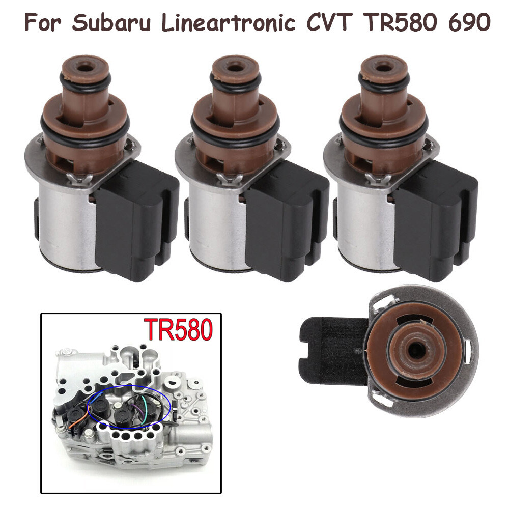 3xCVT TR580 TR690 for Subaru Lineartronic Torque Converter Lock-Up Solenoid 3.7Ω