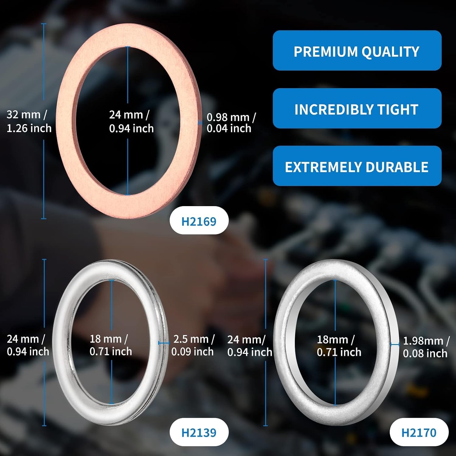 6-Pc Copper Crush Washer Set for Toyota – Leak-Proof Performance Guaranteed
