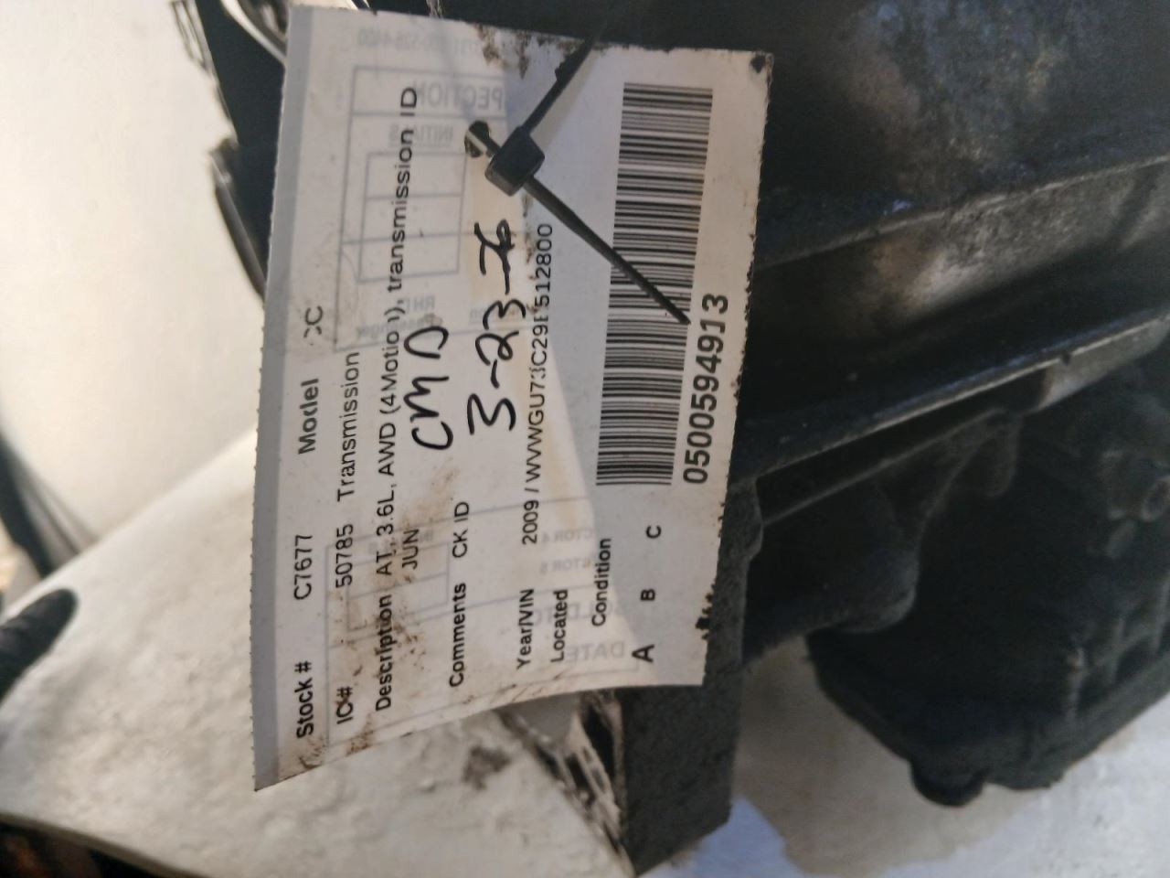 Automatic Transmission 3.6L AWD 4Motion Fits 09-11 CC 2215173