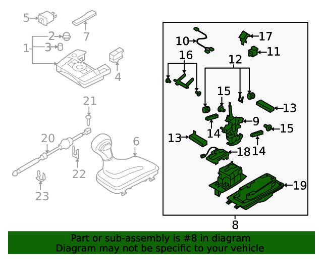 Genuine Audi Automatic Transmission Shift Lever 4L1-713-105-B