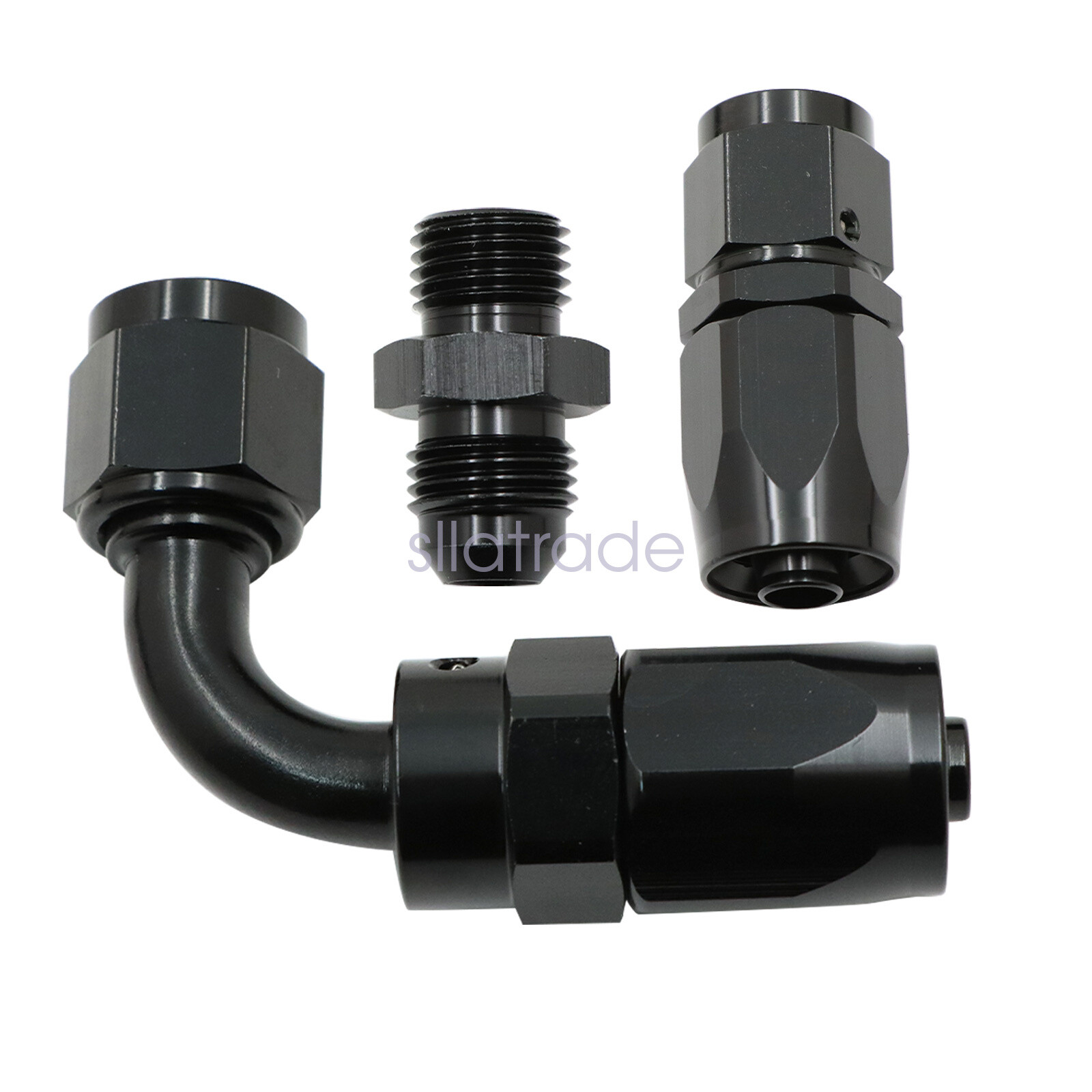 For 4L60E 4L65E Automatic Transmission Cooler Line Kit Black 6AN Steel Braided