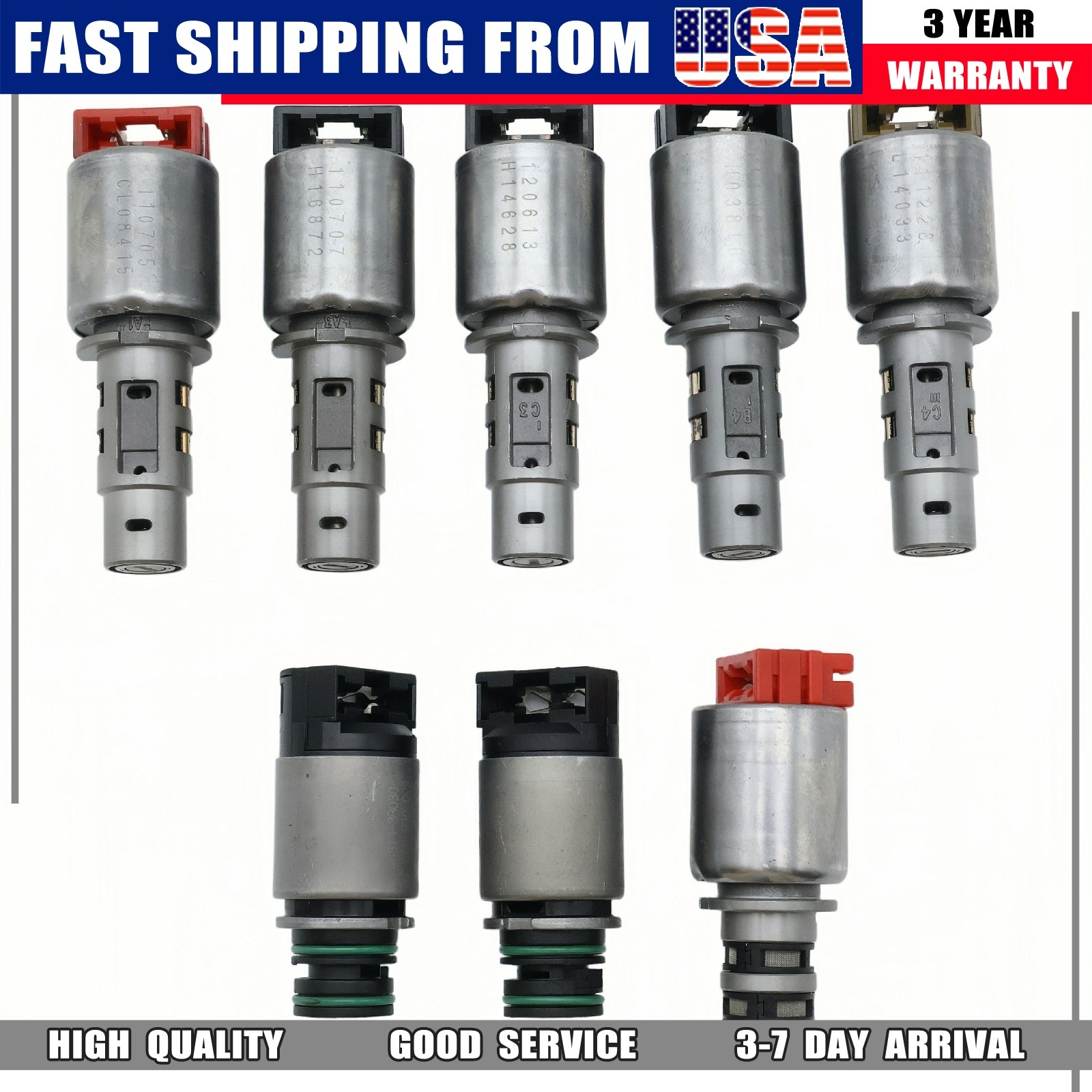 Fits Hyundai Kia A6LF1 A6LF2 A6MF1 Trans Solenoid Valve Repair Kit 8Pcs 6-Speed