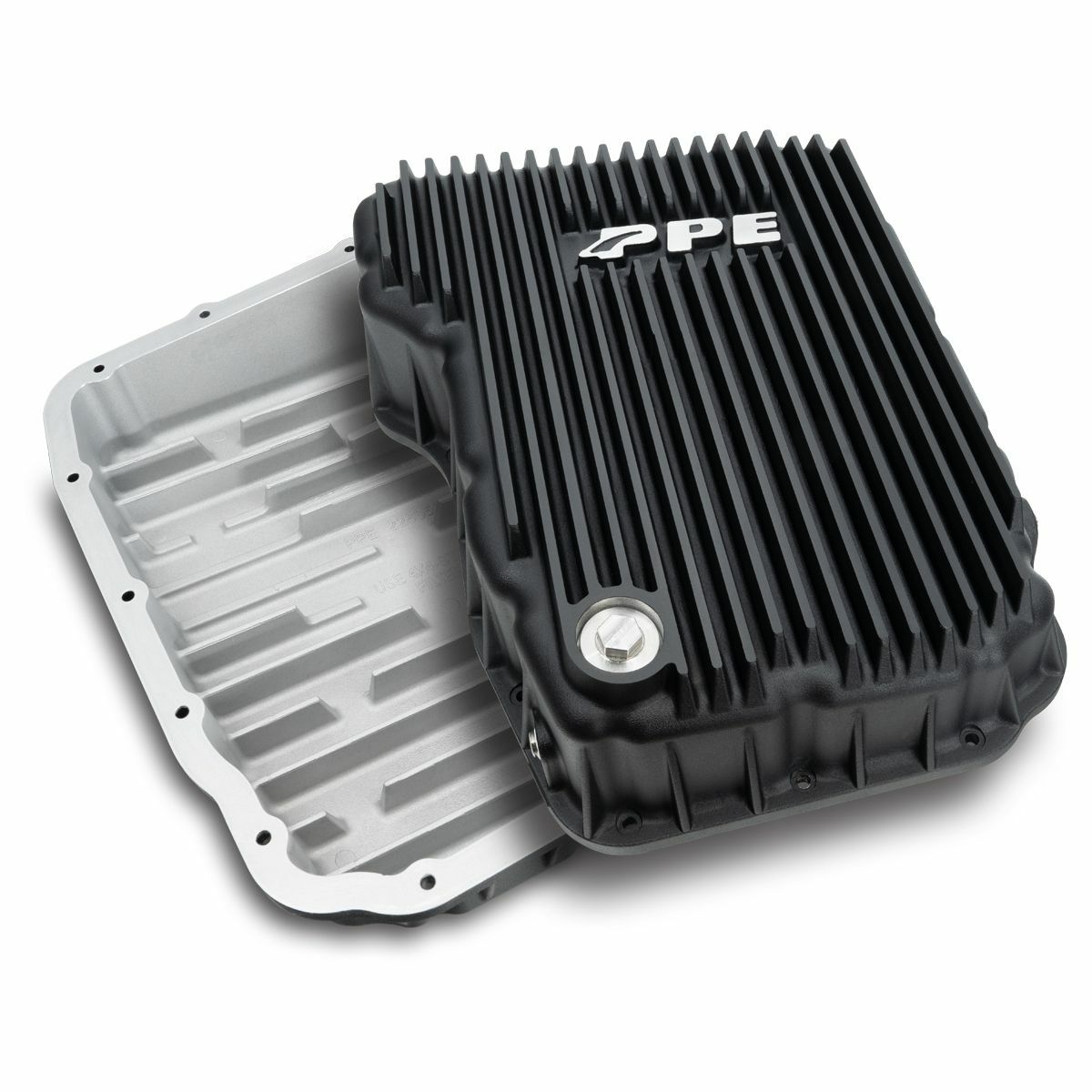 PPE 68RFE Black Transmission Pan For 07.5-2021 Dodge Ram 6.7L Cummins Diesel
