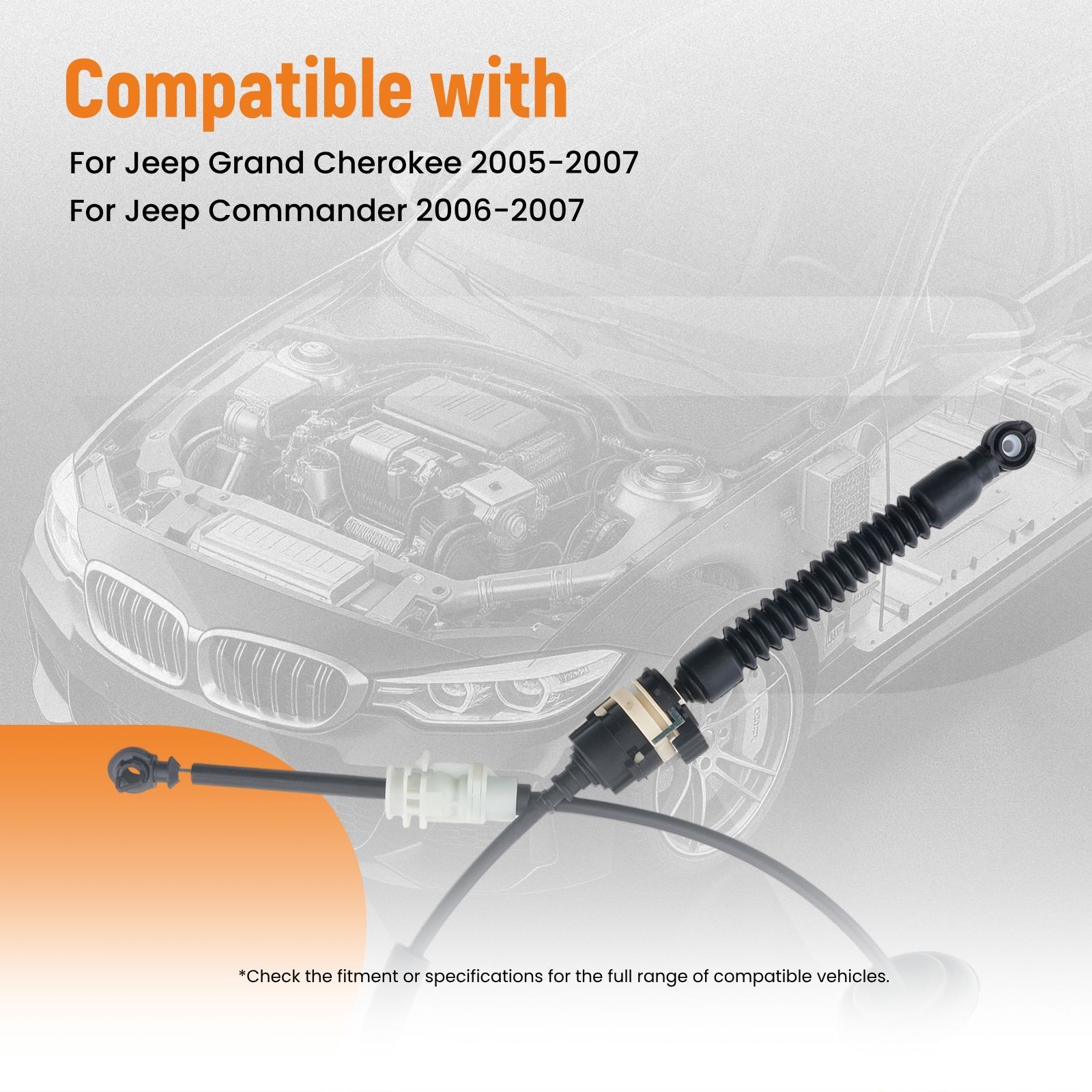 Shift Cable for Jeep Grand Cherokee Limited 4.7L 5.7L 05-07 52109667AE