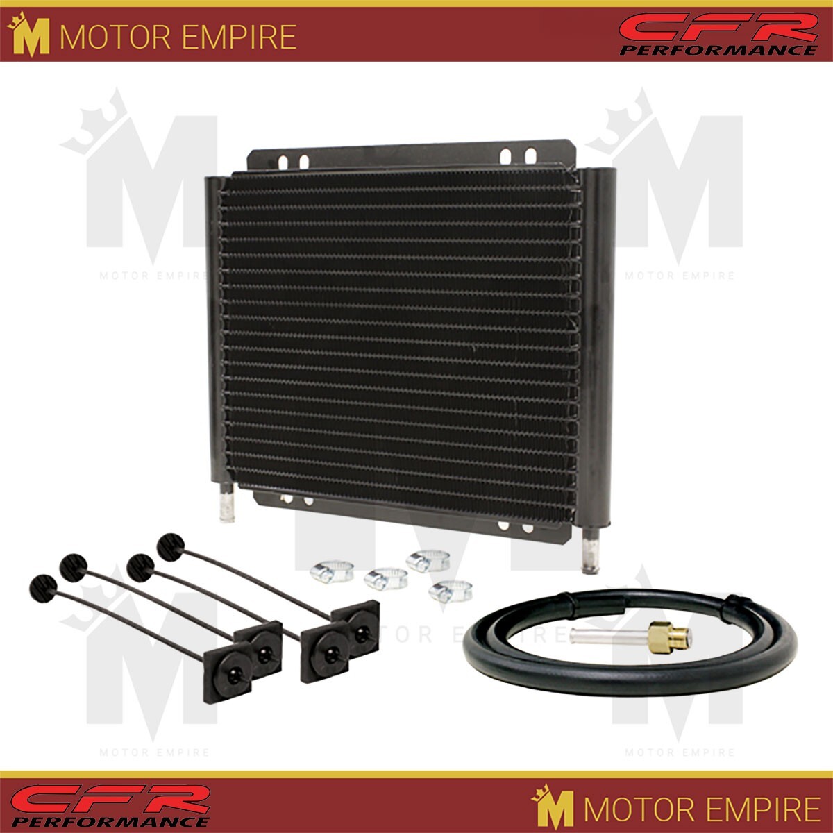 Universal Transmission Oil Cooler 11″ X 8.25″ Fits Chevy Ford Black Finish