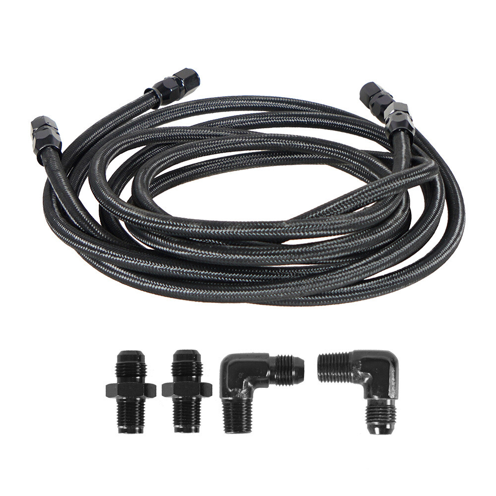 6AN PTFE Transmission Cooler Hose LineFitting Nylon Stainless Steel Braided Line