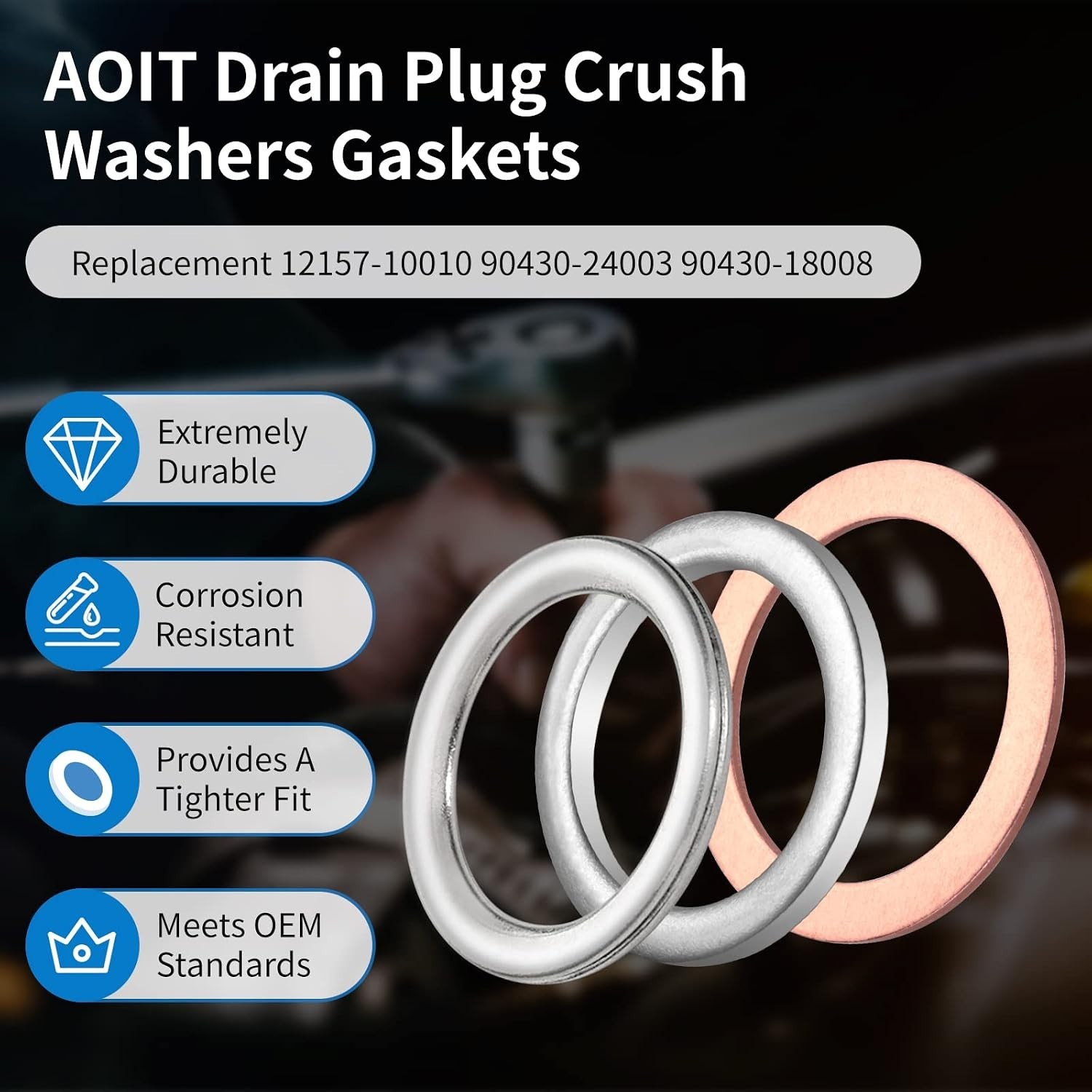 6-Pc Copper Crush Washer Set for Toyota – Leak-Proof Performance Guaranteed