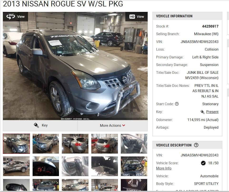 Automatic Transmission CVT VIN J 1st Digit Japan Built Fits 11-15 ROGUE 4542783