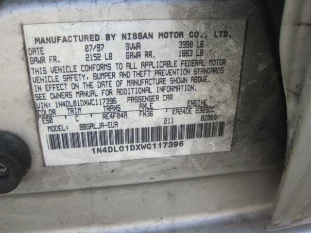 Automatic Transmission Fits 98-99 ALTIMA 388243