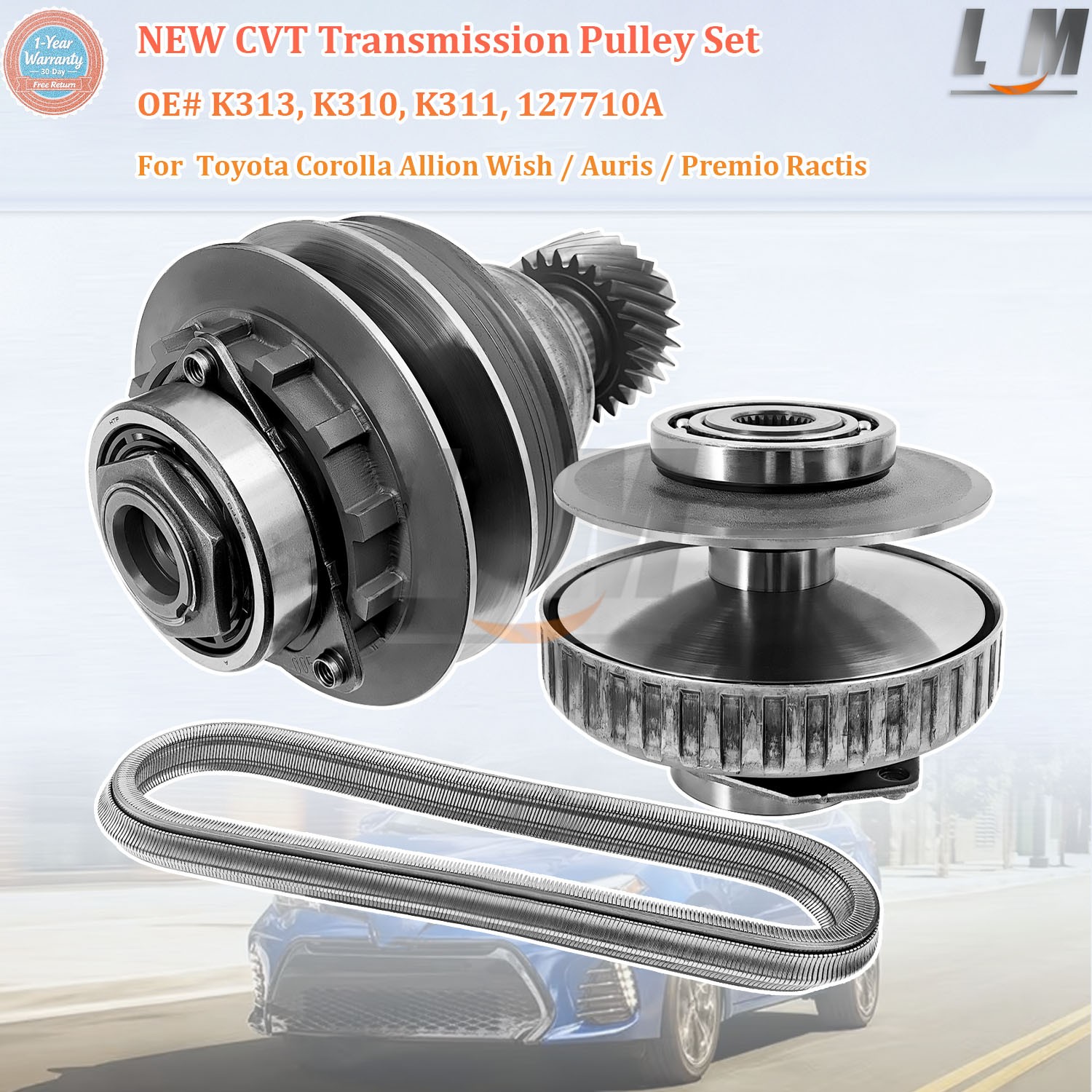 CVT Transmission Pulley Set & Belt Chain K313 K310 For Toyota Corolla Allion New