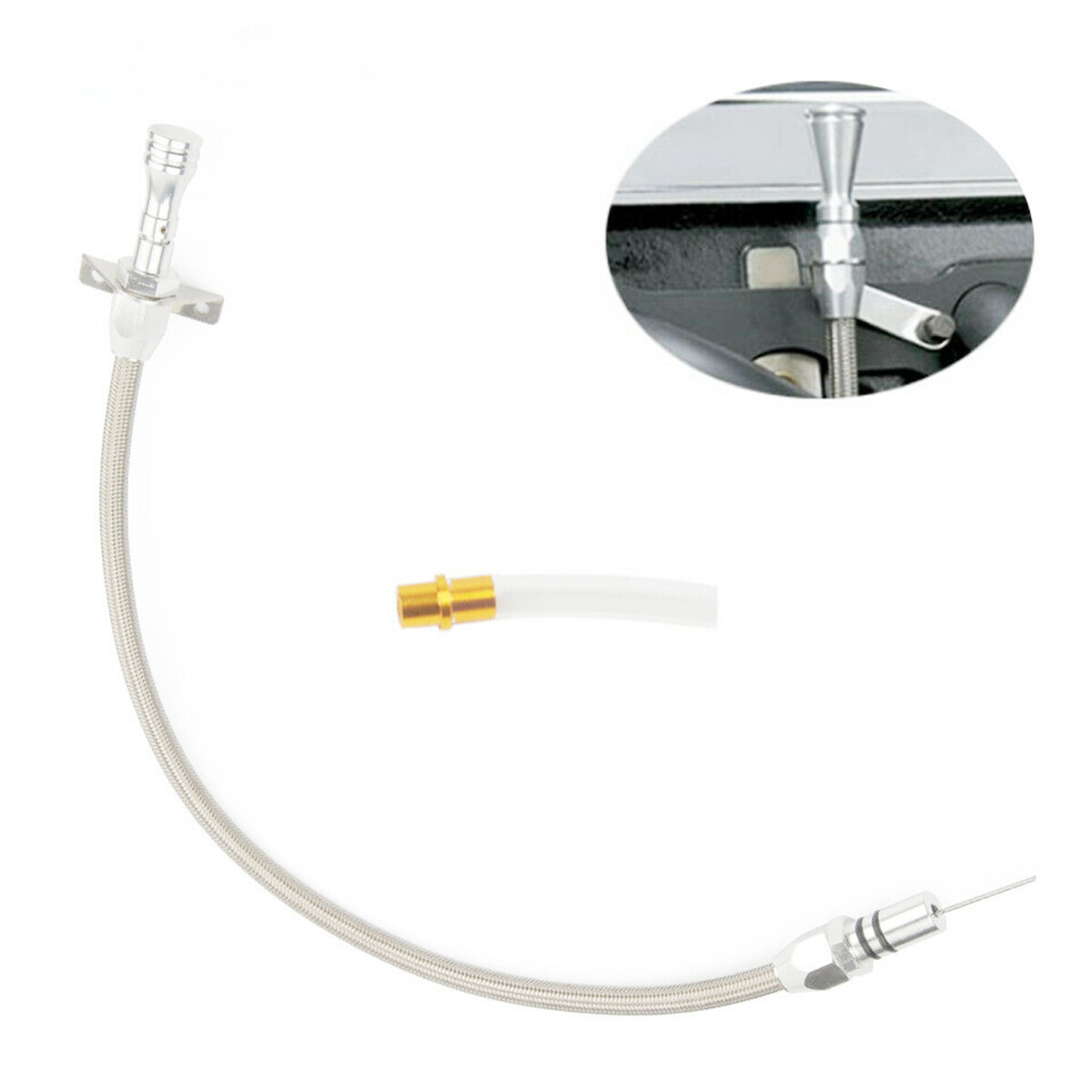 Racing Flexible Stainless Transmission Dipstick GM For Chevy TH-400 Turbo SBC SL