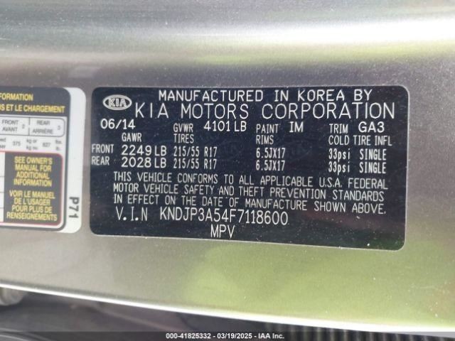 Automatic Transmission Gasoline Model 2.0L Fits 14-15 SOUL 695692