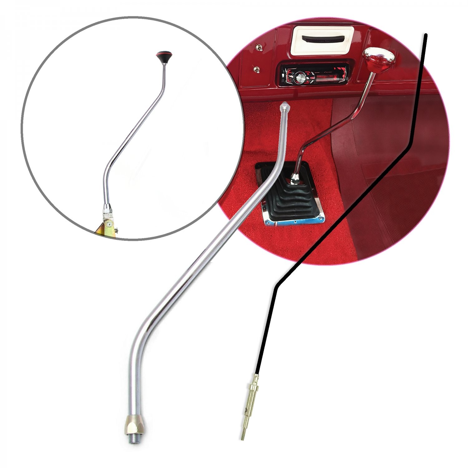 Premium 23″ Dual Bend Arm with Lokar Adapter Cable Set