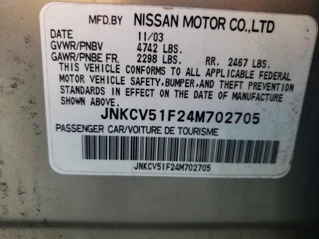 Automatic Transmission From 10/03 AWD Fits 04 INFINITI G35 2309013