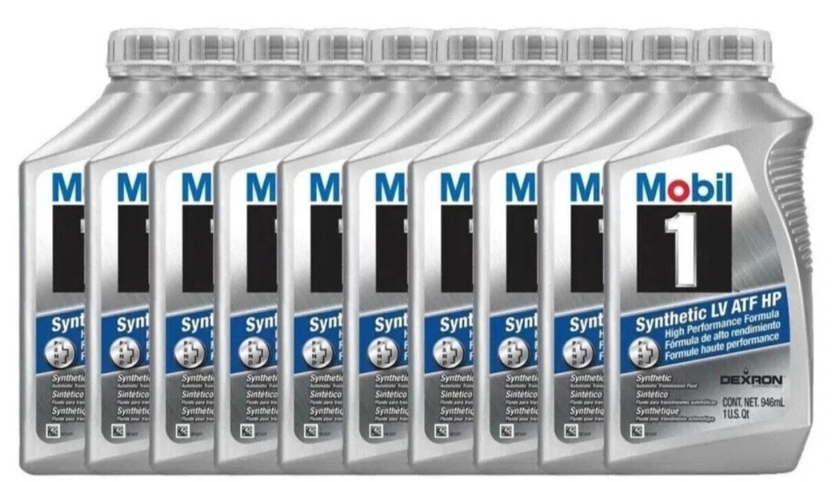 10 Quarts Mobil 1 LV HP Transmission Fluid For 8L90 15+ Chevy/GMC Trucks/SUVs