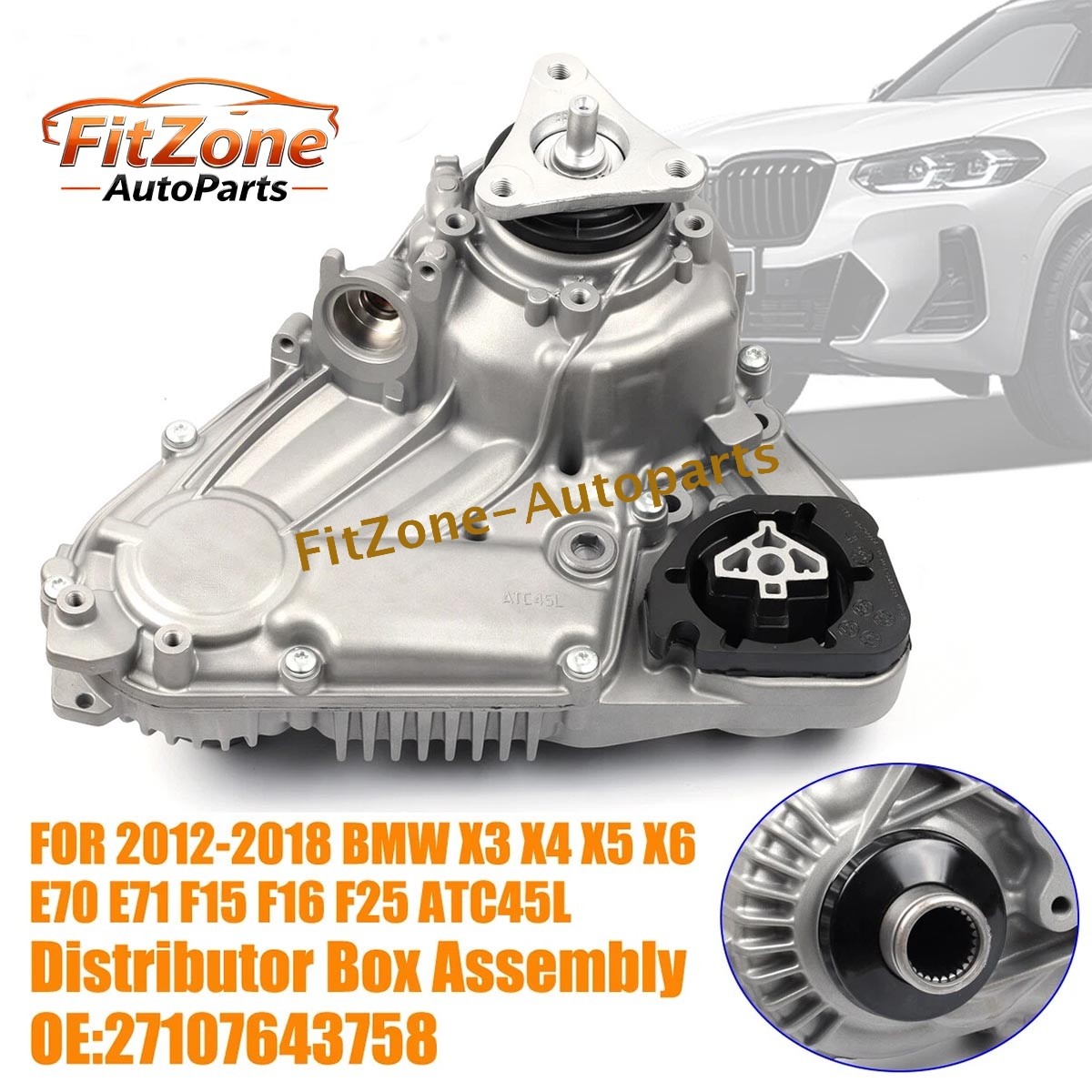 Transfer Case Assembly ATC45L 27107854164 Fit BMW X5 M X6 M E70 E71 4.4L 2012-18