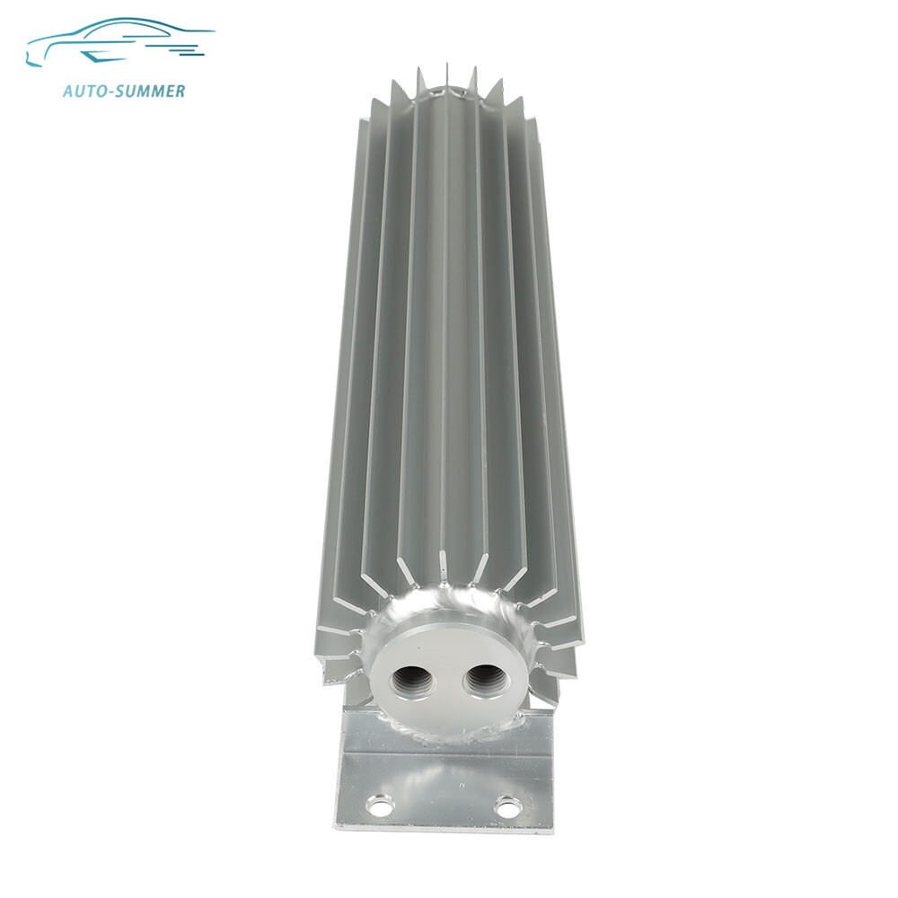 Dual Pass Aluminum Finned Transmission Oil Cooler 12″ For Universal Fitment