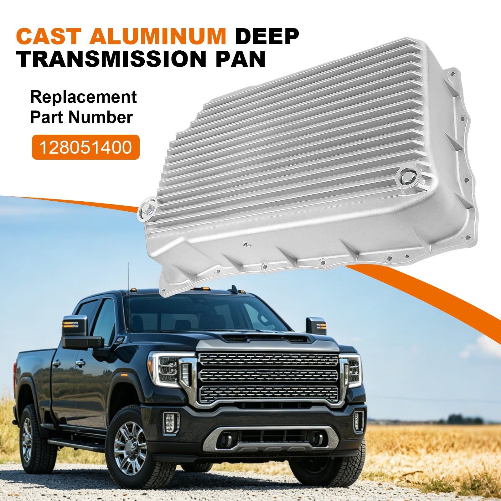 128051400 Cast Aluminum Deep Transmission Pan for 2020-2026 GMC/Chevy 6.6L L5P