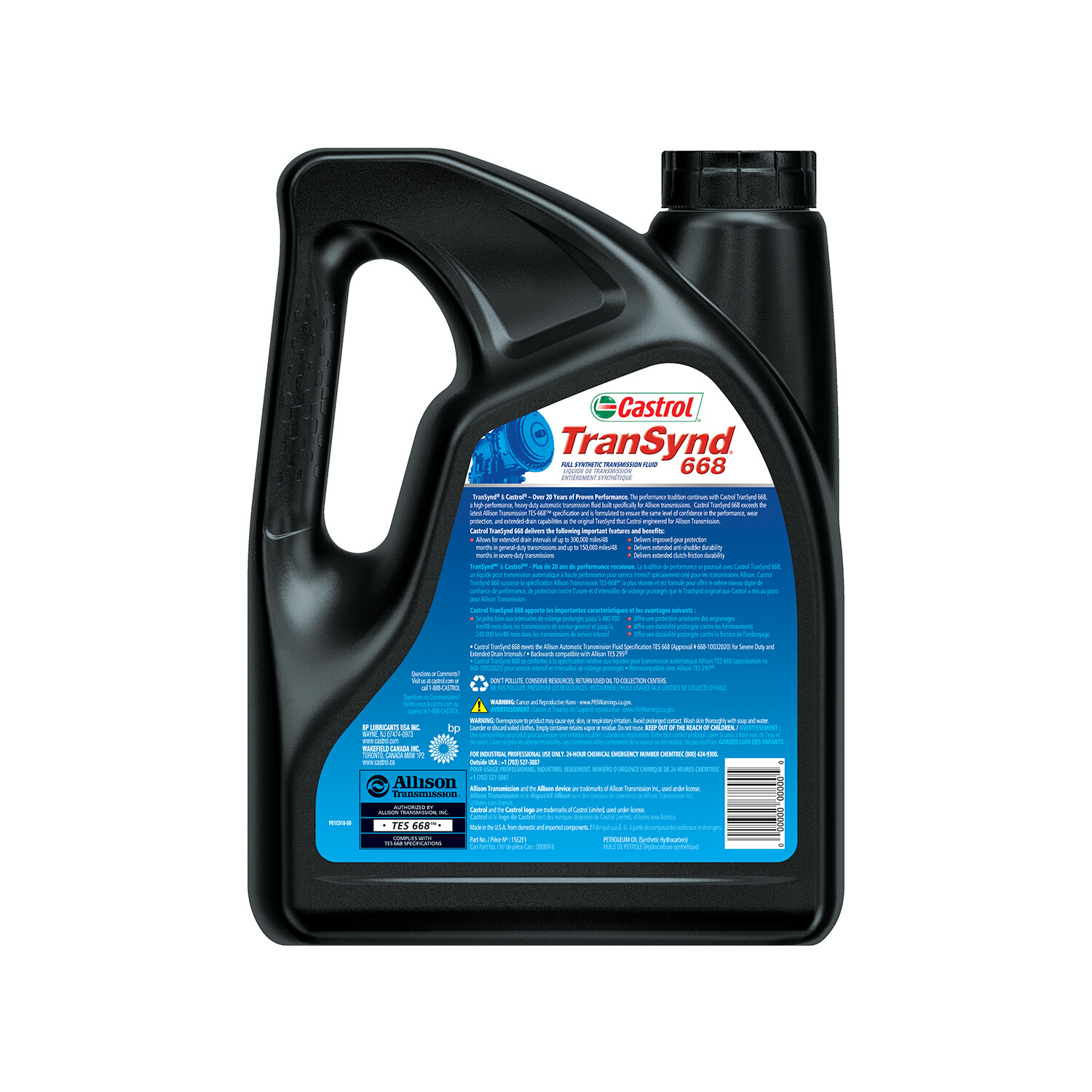 2 Gallons Allison Transynd TES 668 Synthetic Trans Fluid & PPE Spin On Filter