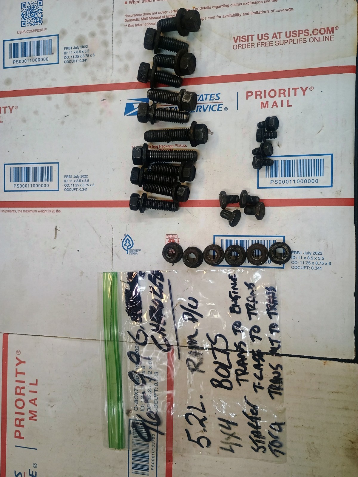 OEM 1994-1999 Dodge Ram 1500 2500 5.2L Transmission Mounting Bolts Hardware Jeep