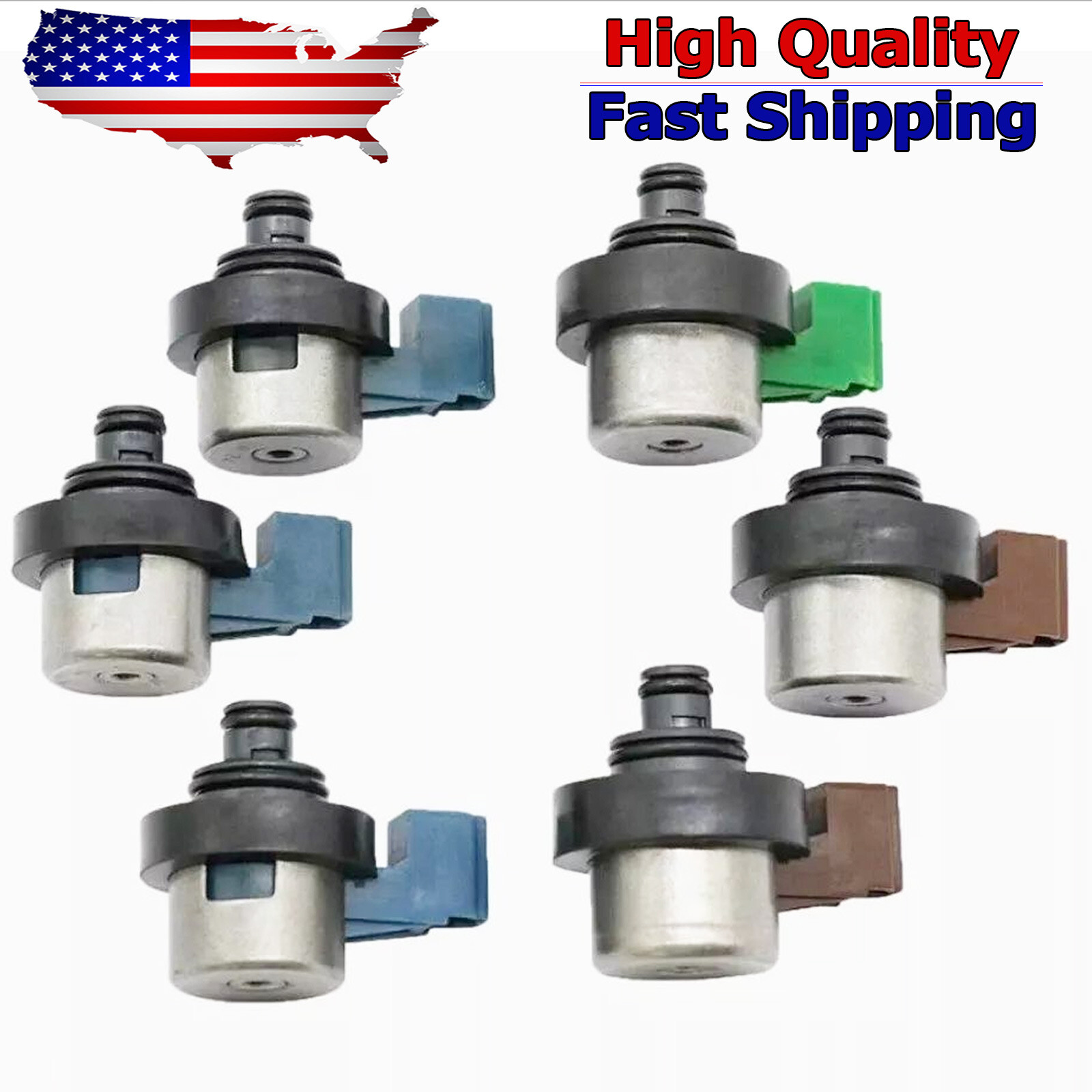6Pcs 4EAT Transmission Solenoids Set For Subaru Forester 2.5 01-14 Outback US