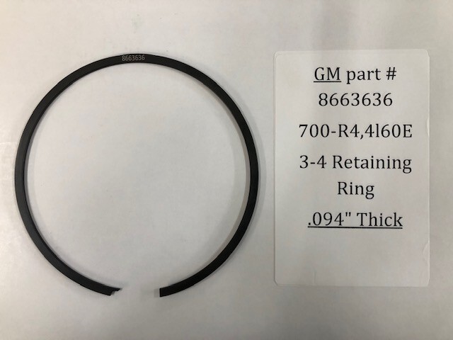 700R4/4L60E 3-4 Clutch Housing Retaining Ring Reconditioned GM # 8663636