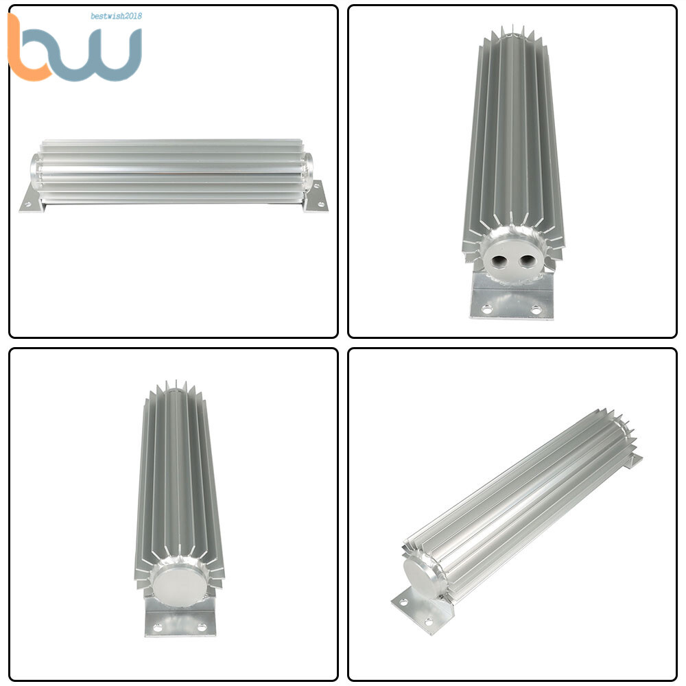 For Hot Rod Cars Universal Dual Pass Aluminum Finned Transmission Oil Cooler 12″