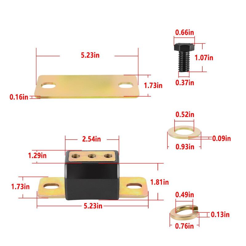 Polyurethane For GM LS Swap Transmission Mount Kit Fit 4.8 5.3 6.0 4l60e 4l80e