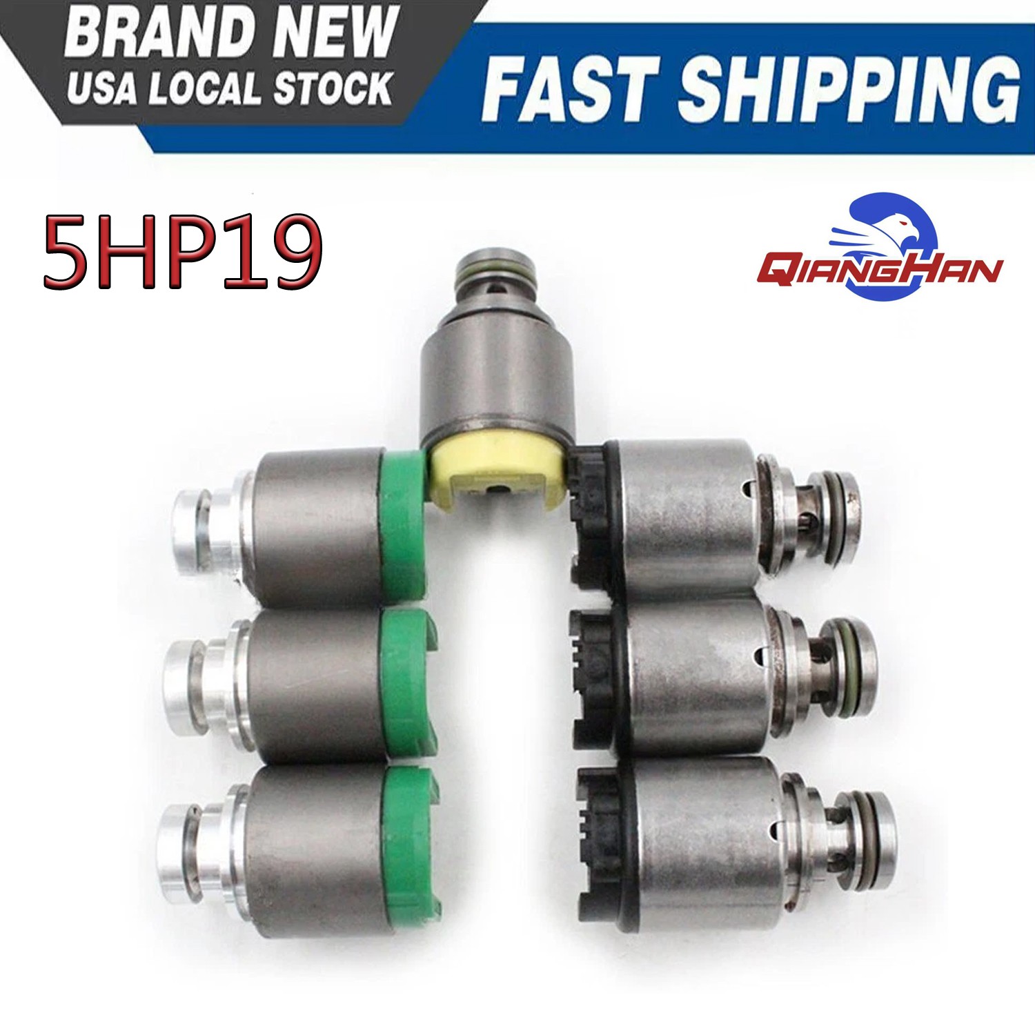 7PCS Transmission Solenoids Kit,Fit for 5HP19 ZF5HP-19FL 5-SPEED Automatic Trans