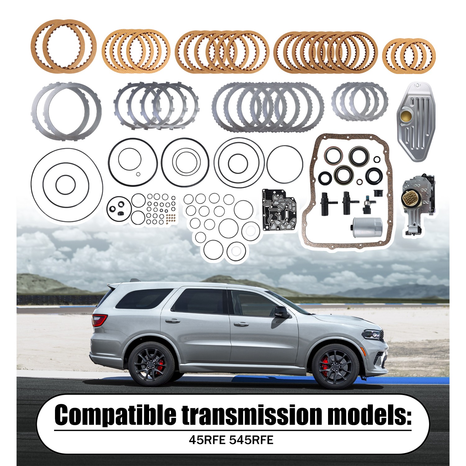 Transmissions Master Rebuild Kit Filter Friction Steel for 45RFE 545RFE 65RFE us