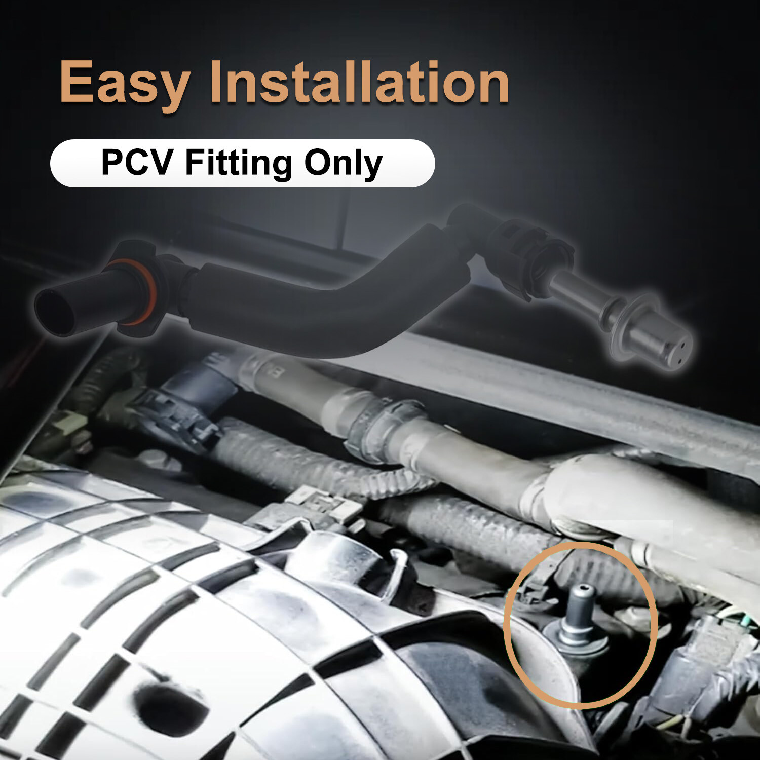 High Quality Right PCV Valve Hose Adapter for Chevy GMC Buick Cadillac 12583384