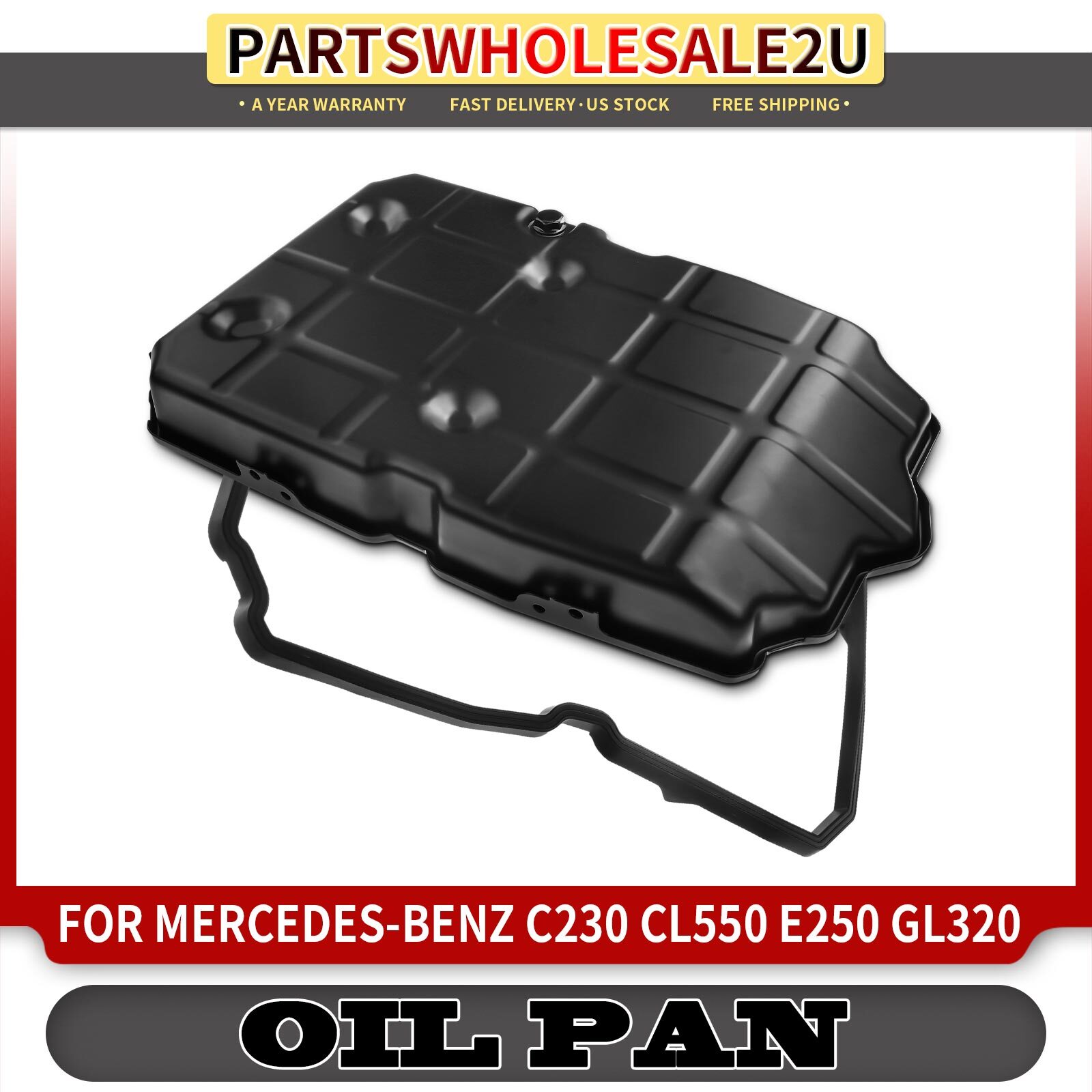 Transmission Oil Pan w/ Gasket for Mercedes-Benz C300 C63 AMG CLS400 E250 G550