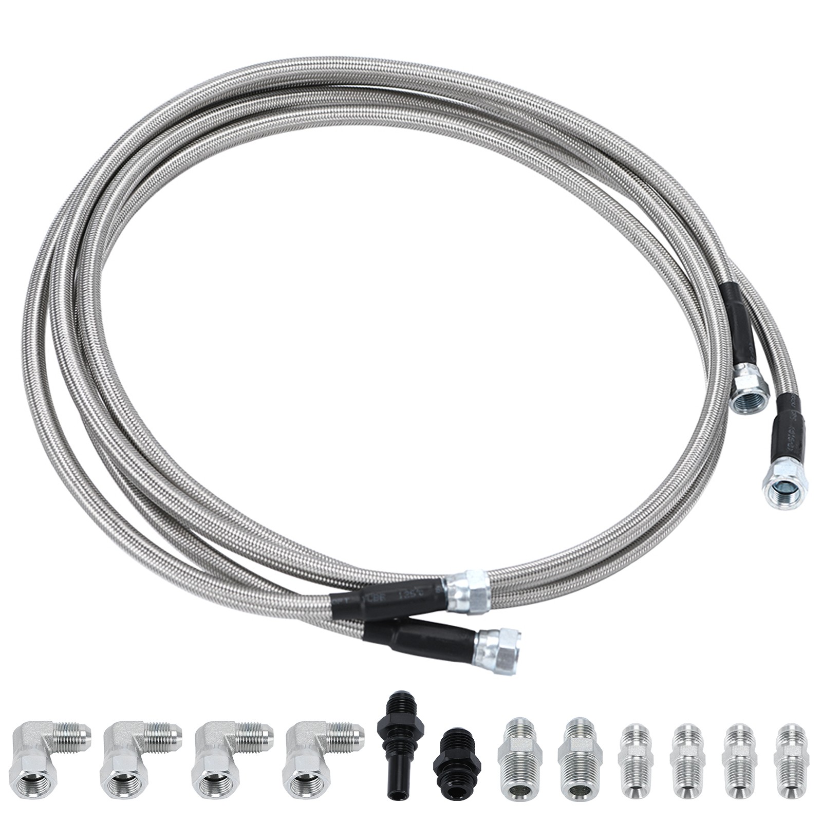 70” AN6 Transmission Cooler Hose Line Fitting Transmission Ford AOD 4R100, 4R70