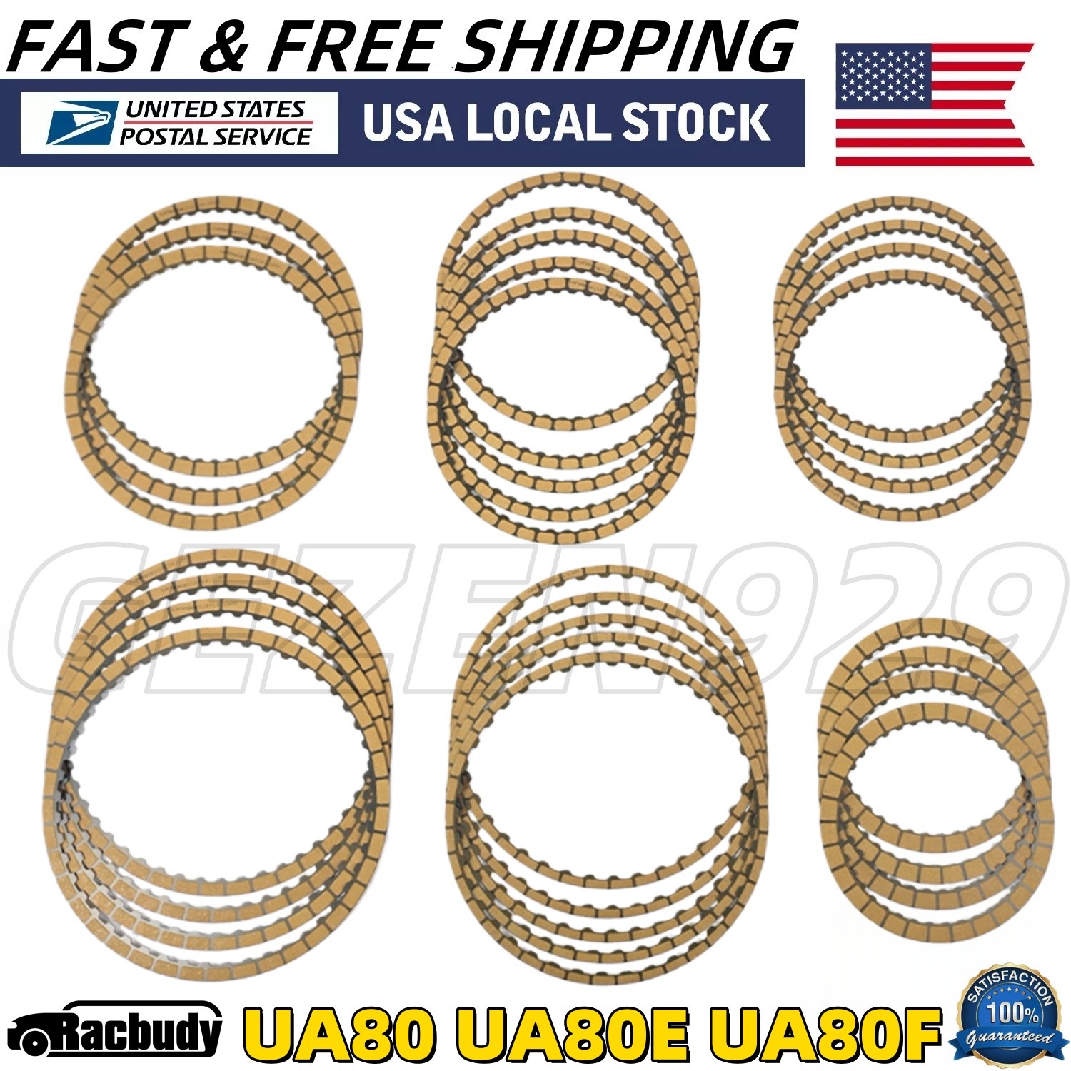 UA80 UA80E UA80F New Transmission Overhaul Friction Plates Kit For Toyota 16-up
