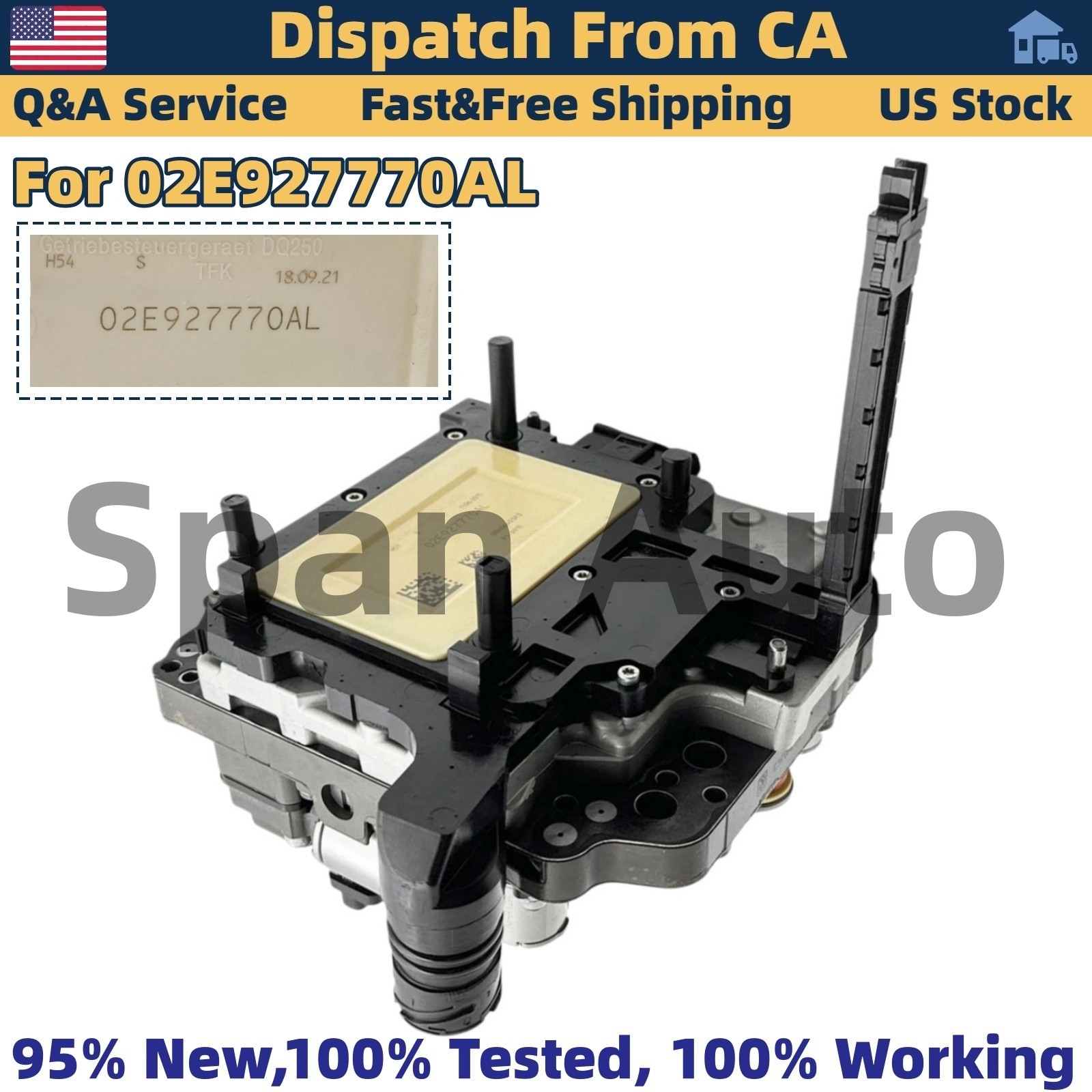 Mechatronic Valve Body & Control Unit for Audi VW DSG 6 Speed 02E DQ250 TCM TCU