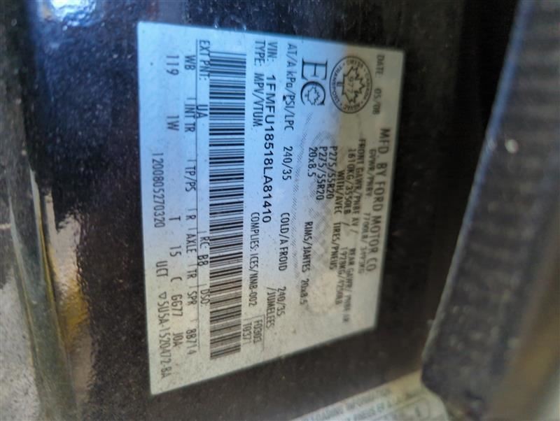 Automatic Transmission 6 Speed With Overdrive 4WD Fits 08 EXPEDITION 37692
