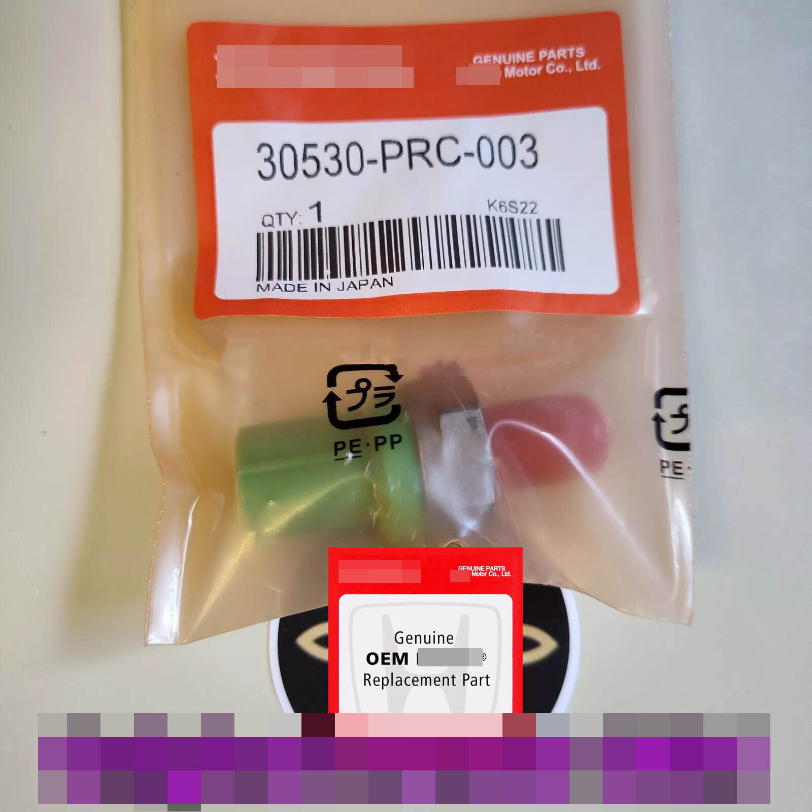 Genuine OEM Knock Sensor Assembly 30530-PRC-003 for Honda Civic S2000 RSX CSX