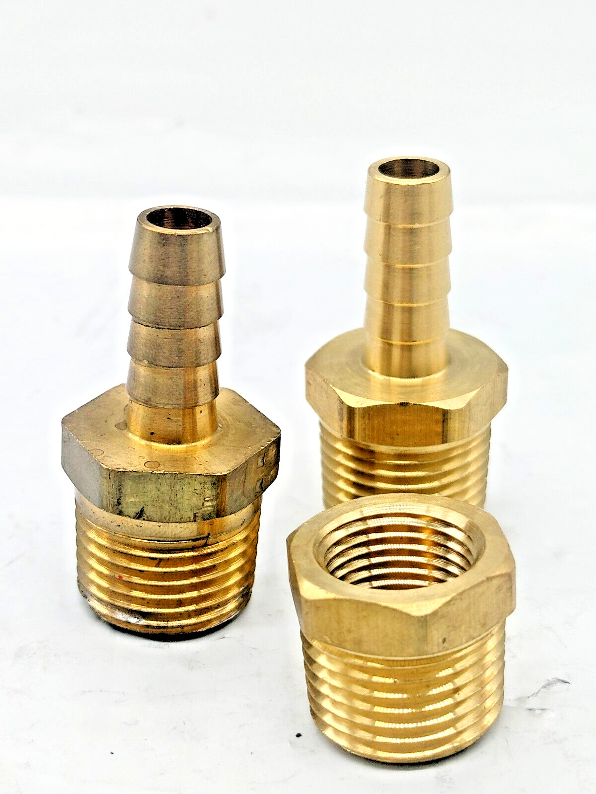.For ANDERSON BRASS BARBED HOSE FITTING 201A-6D 3/8 X 1/2 HOSE W/ NutSCREW QTY 2