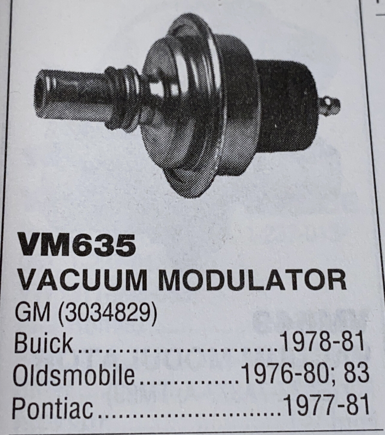Automatic Transmission Modulator Valve-Vacuum Modulator Kemparts VM635