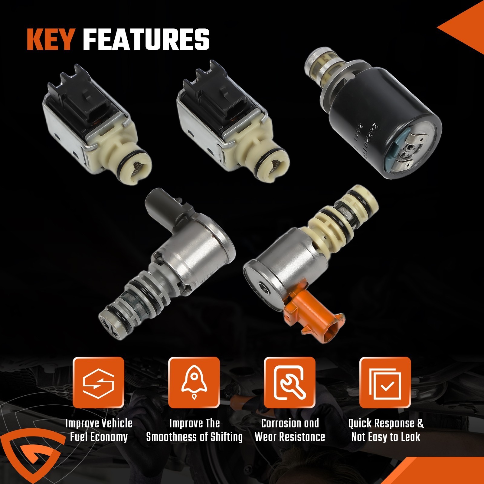 5PCS Transmission Master Solenoid Kit For GMC Chevy Silverado 1500 4L60E/4L65E