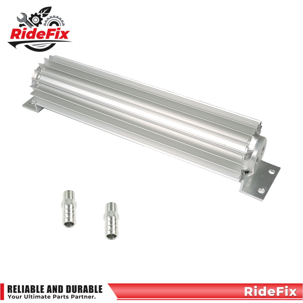 Dual Pass Aluminum Finned Transmission Oil Cooler 12″ For Hot Rod Cars Universal