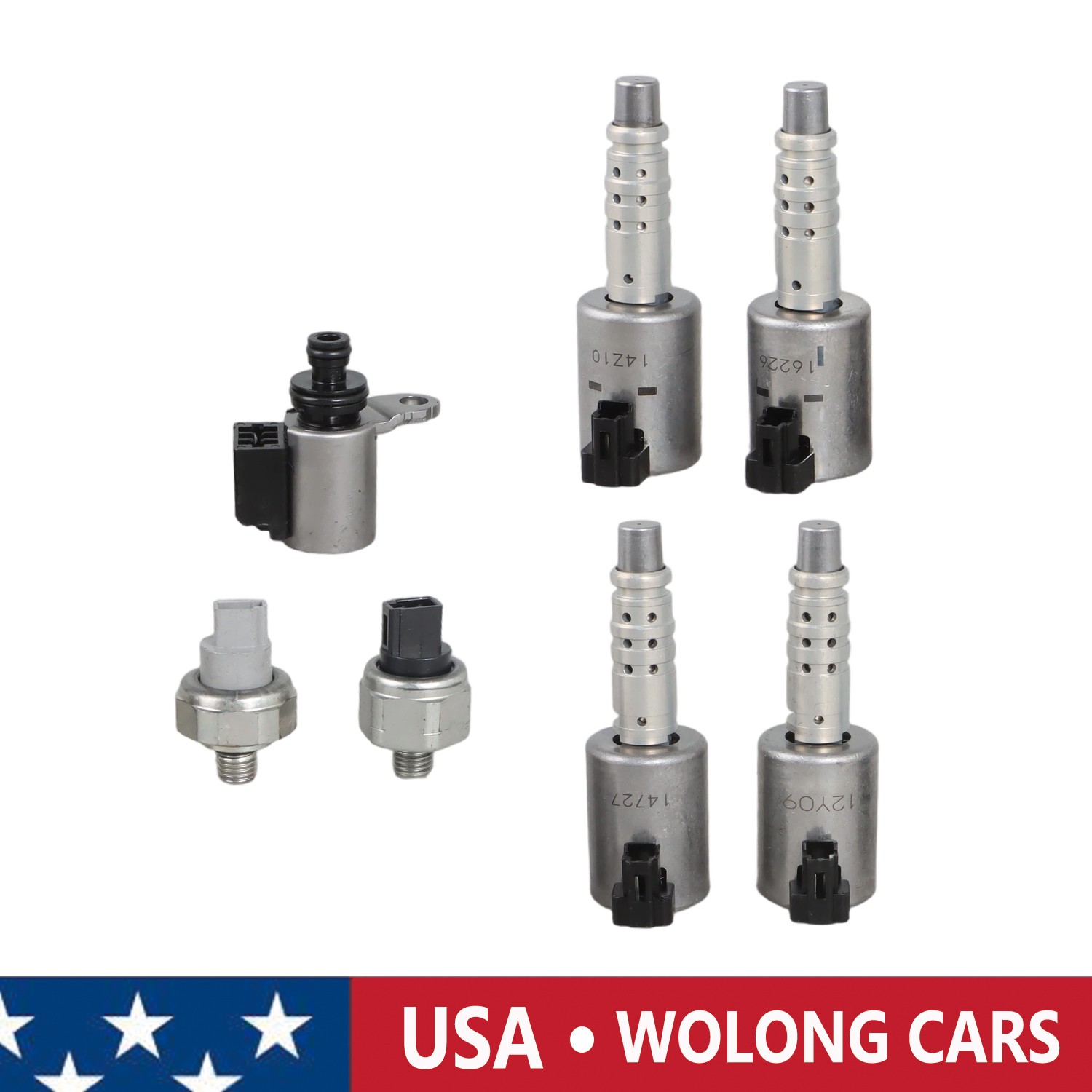 7pc RE0F10D JF016E JF017E CVT8 Transmission Solenoids Pressure Sensor for Nissan