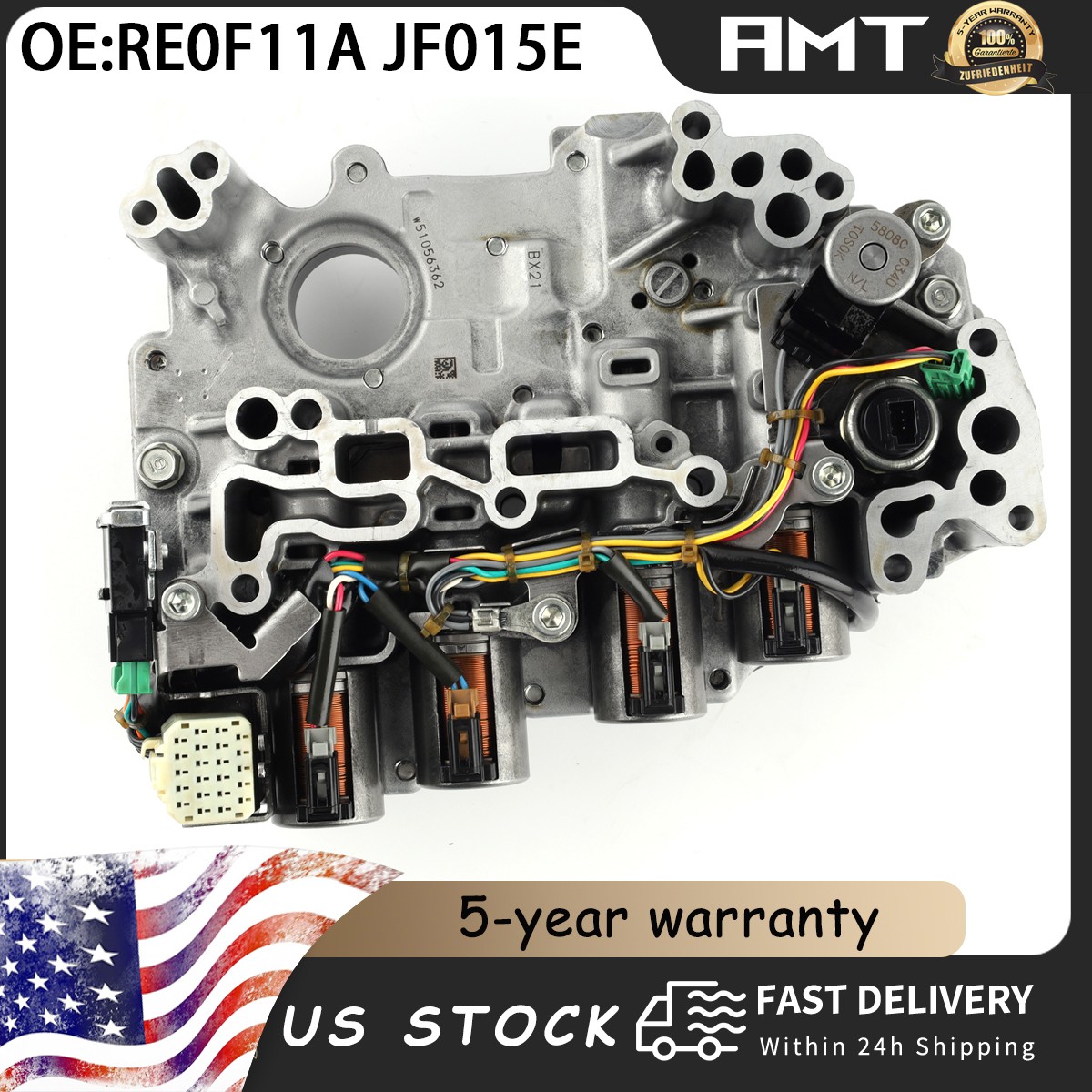 JF015E RE0F11A Valve Body W/ Solenoids For 2014-up Nissan Sentra 1.8L Versa 1.6L